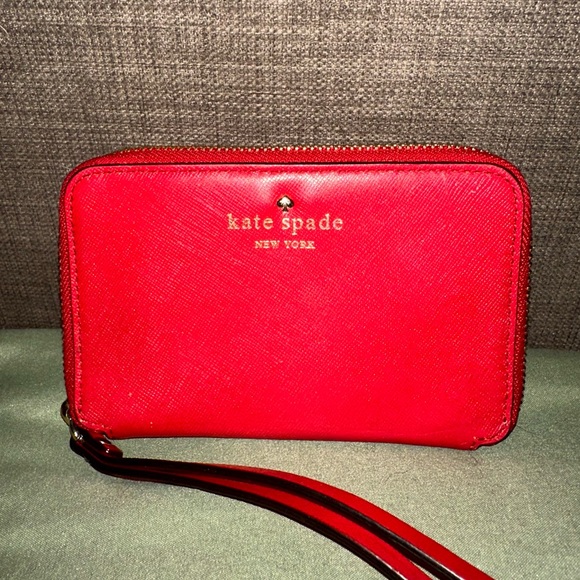 kate spade Handbags - Kate Spade Vibrant Red Wallet
